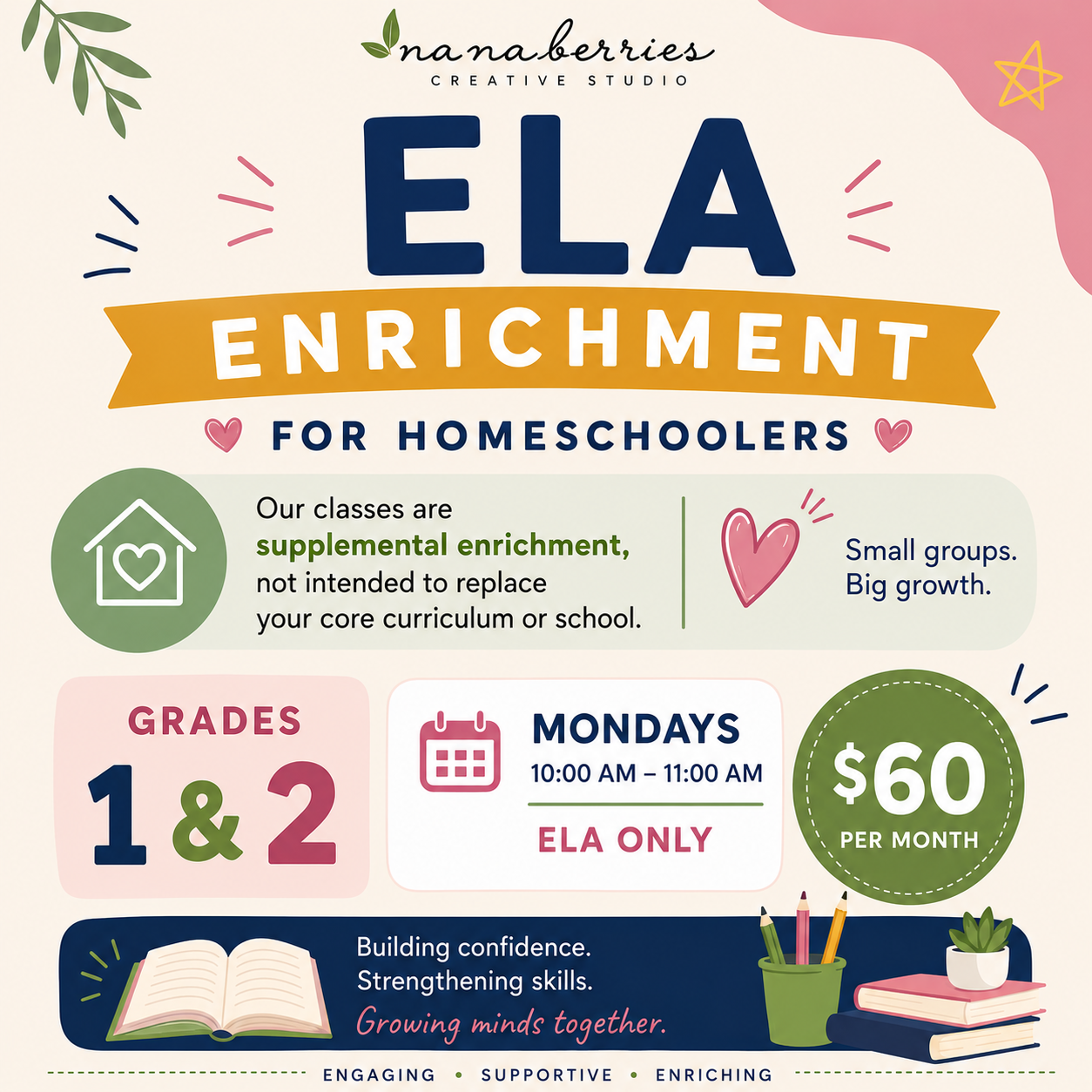 ELA ENRICHMENT 1&2 grade