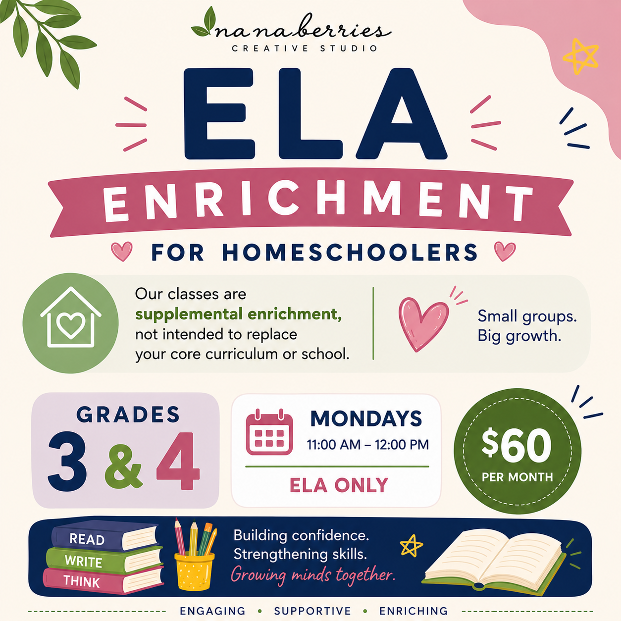 ELA ENRICHMENT 3&4 grade
