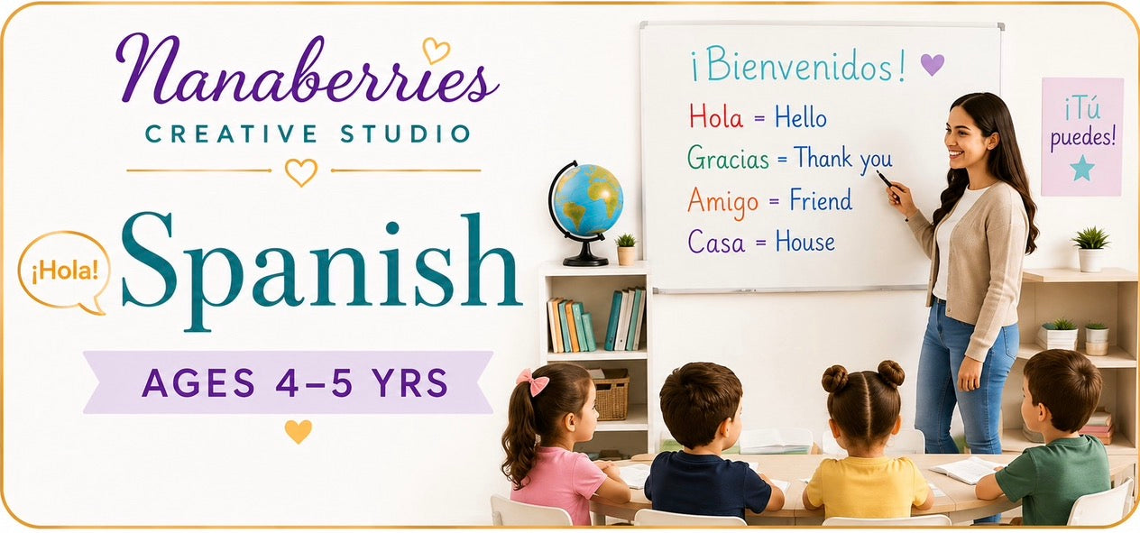 Spanish 1 (Ages 4-5) Mon & Thu 12PM-TRACY