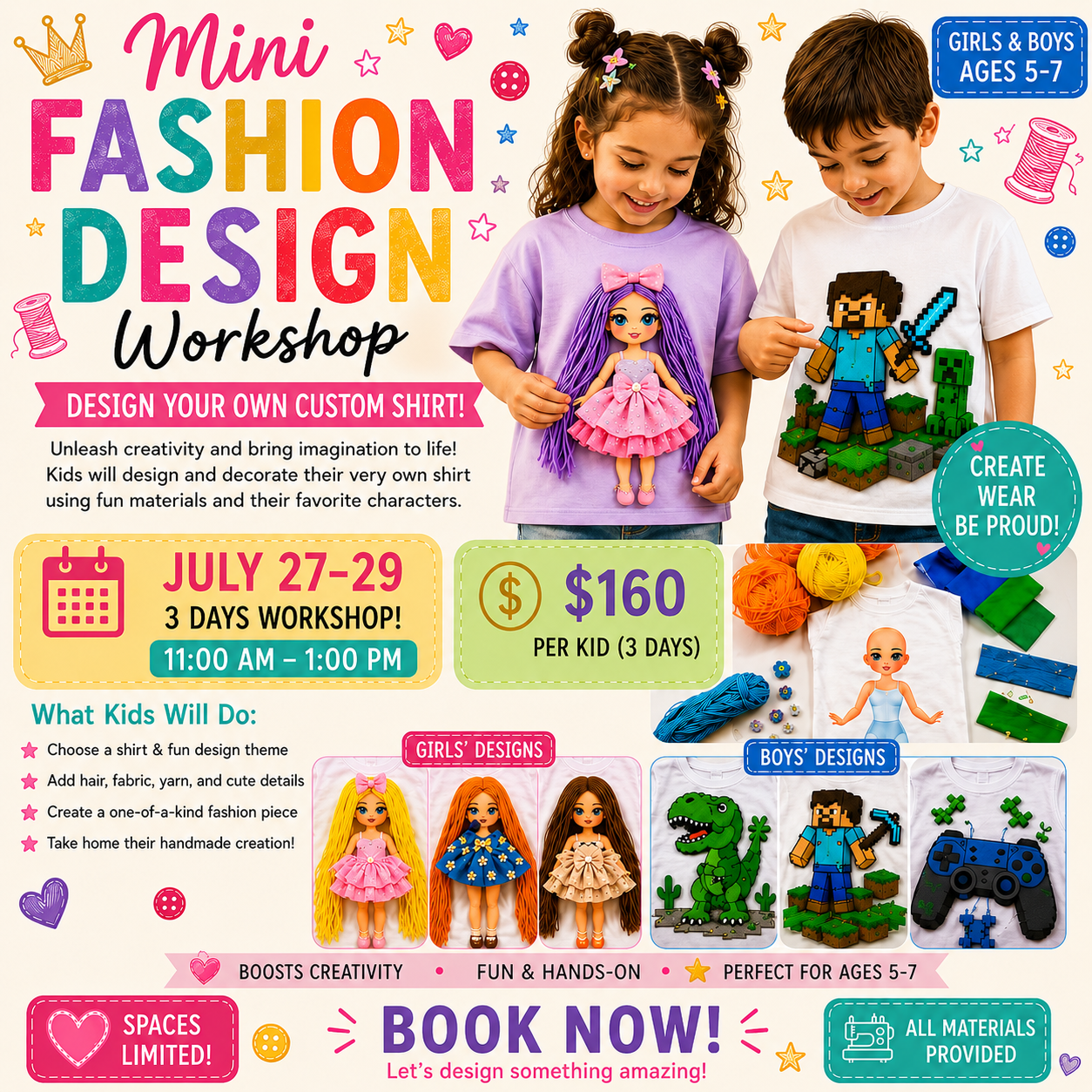 Mini Makers Workshop – July 27–29 TRACY