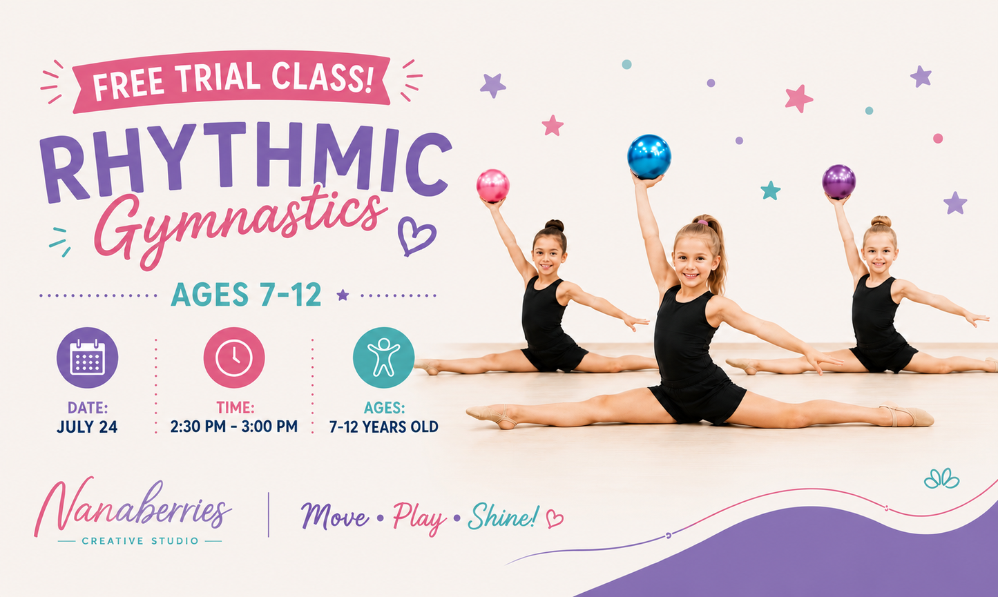 Rhythmic Trial Class (7-12yrs) Fri 2:30-3:00PM