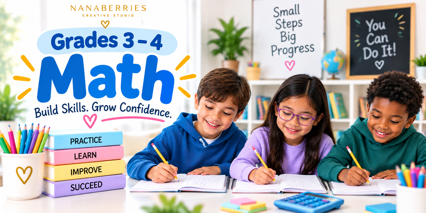 MATH GRADE 3-4, Session 1 SAT 10-10:45AM