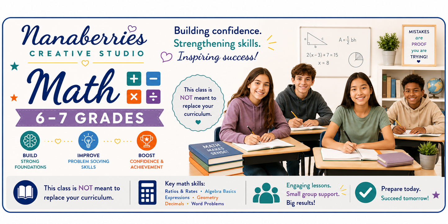 MATH 6&7 GRADES- WED 9AM