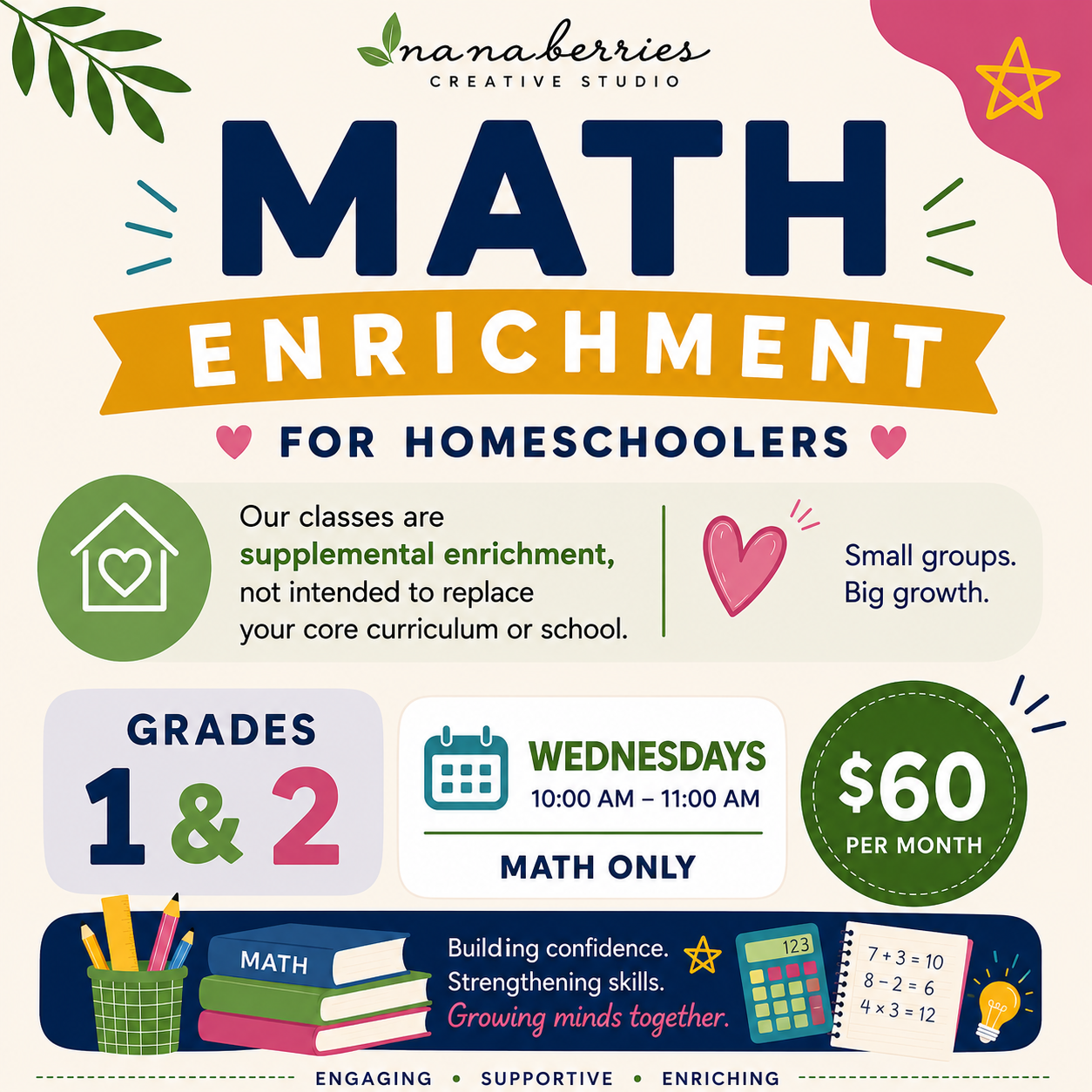 MATH ENRICHMENT 1&2 grade