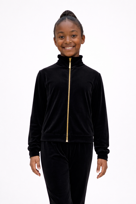 Velvet Zip Up Jacket