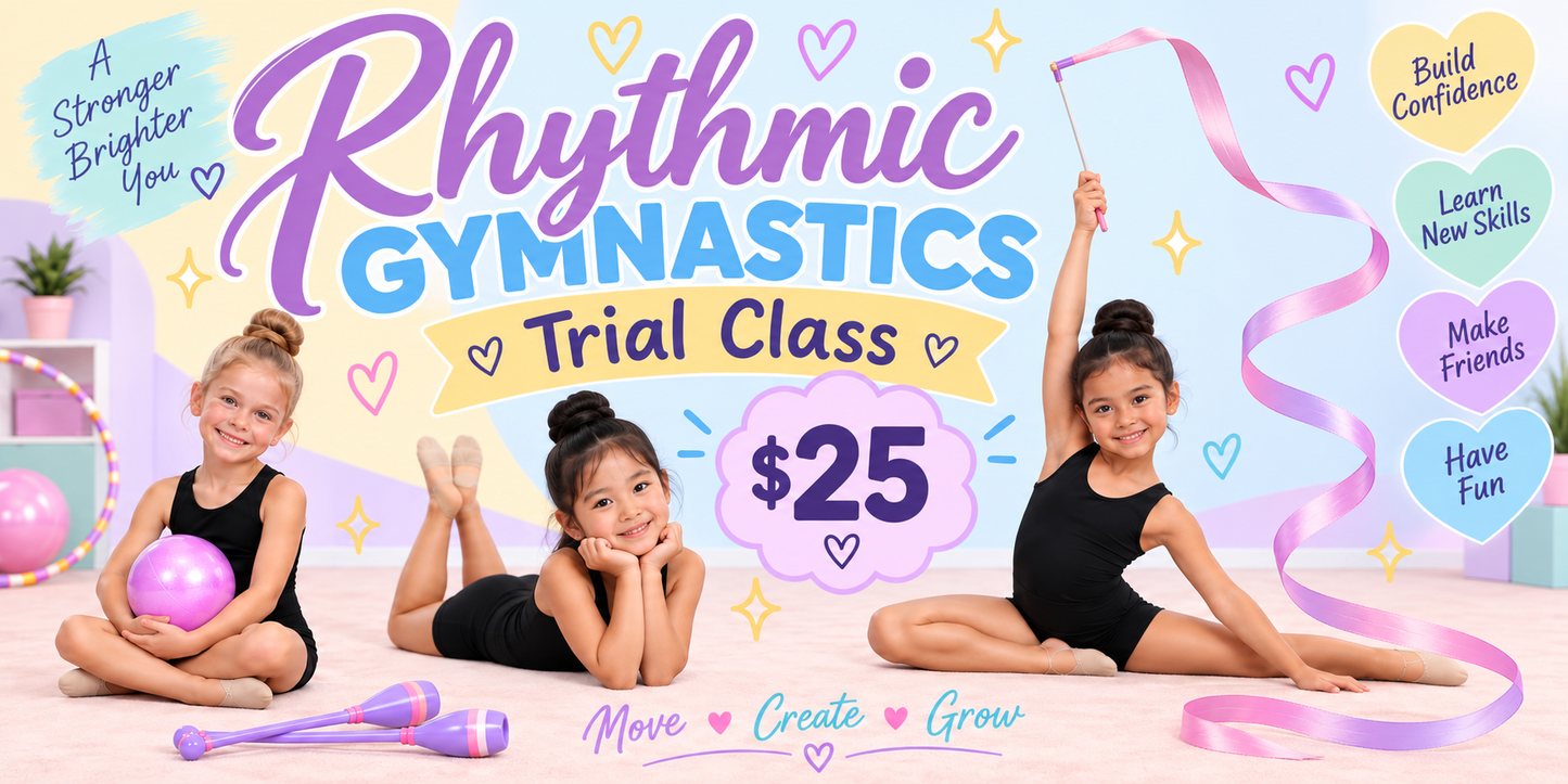 Rhythmic Trial Class (Ages 4-8yrs) Tue 6-6:45PM